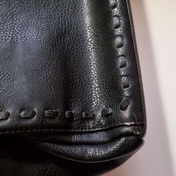 Black leather tote bag - Picture 9 of 10